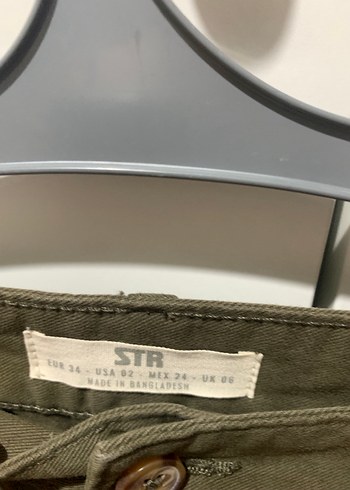 34 Beden haki Renk Stradivarius Haki Regular Fit Kargo Pantolon