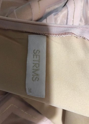 Pudra bej Uzun Kadın Elbise - Görsel 2