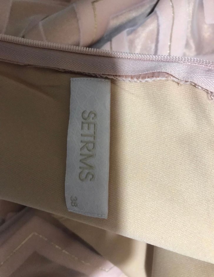 Pudra bej Uzun Kadın Elbise - Görsel 2