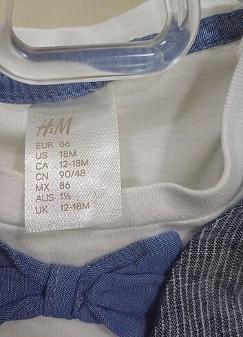 H&M bebek alt üst takım orjinaldir bikac kez giyildi temizdir