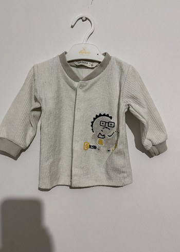 Gri Erkek Bebek Nakışlı Takım - Görsel 3