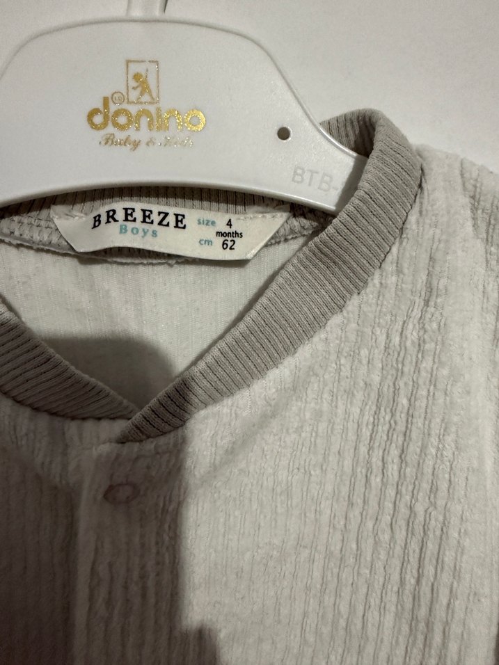 Gri Erkek Bebek Nakışlı Takım - Görsel 4