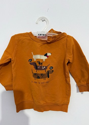 Erkek Çocuk Sweatshirt 2 li gri turuncu 1 yas - Görsel 3