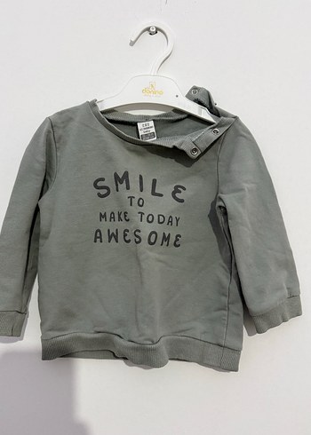 Erkek Çocuk Sweatshirt 2 li gri turuncu 1 yas - Görsel 4