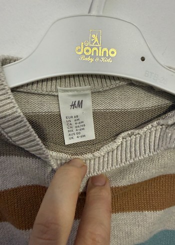 H&M 4-6 aylik cizgili kazak - Ana görsel