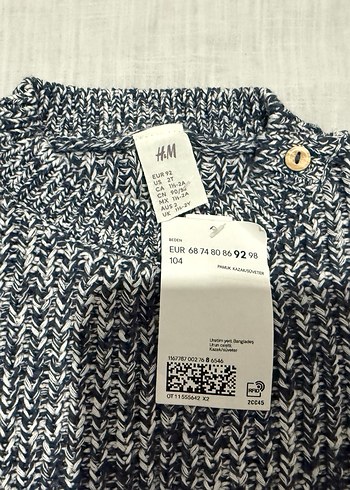 H&m gri bebek Kazak 1,5-2 yaş sıfır etiketli - Görsel 2