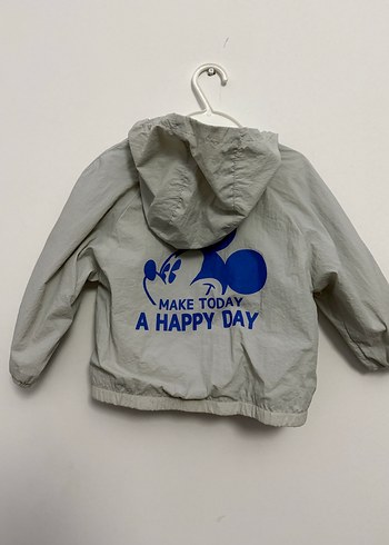 Zara Gri Kapüşonlu Fermuarlı Erkek Çocuk Yağmurluk - Görsel 2