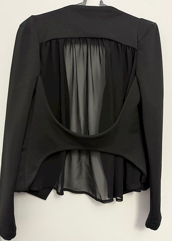 Siyah Kadın abiye blazer ceket - Görsel 3