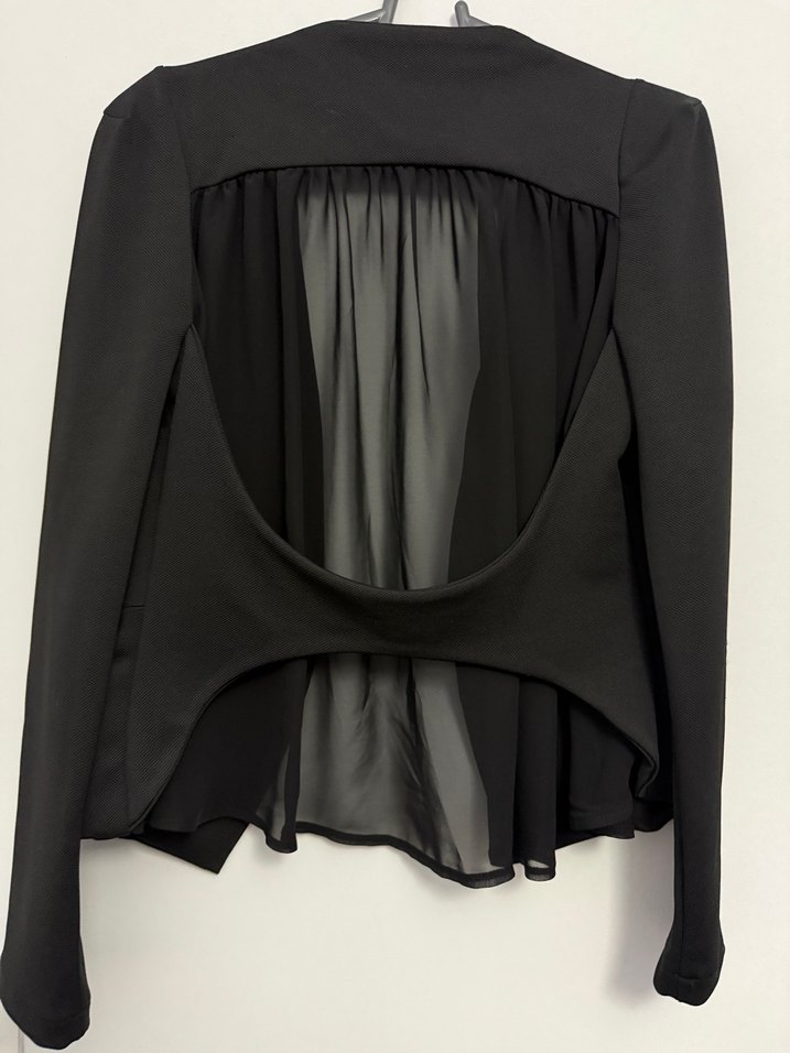 Siyah Kadın abiye blazer ceket - Görsel 3