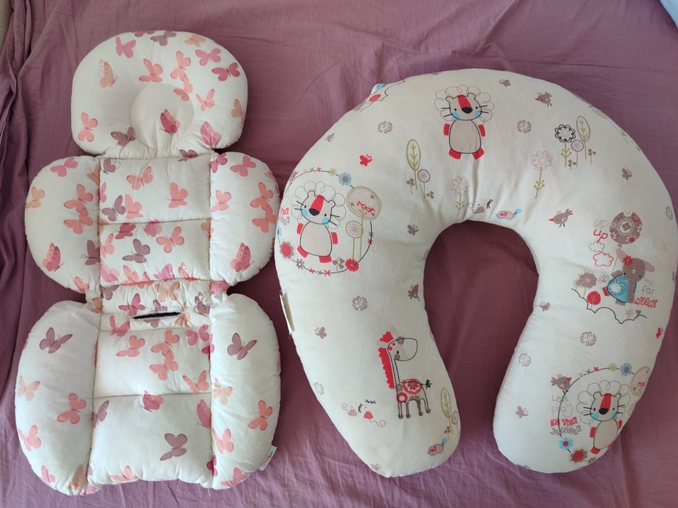 Renkli Desenli Emzirme ve puset  Yastığı - Görsel 2