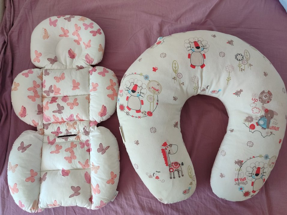 Renkli Desenli Emzirme ve puset  Yastığı - Görsel 3
