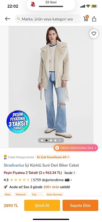 Stradivarius biker mont
