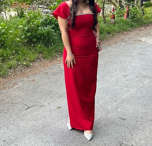 Diğer Kırmızı abiye elbise