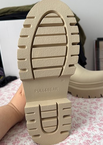 39 Beden ten rengi Renk Pull&Bear Bej Platform Topuk Kadın Bot