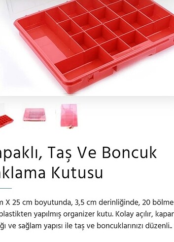  Beden kırmızı Renk Organizer Takı Kutusu