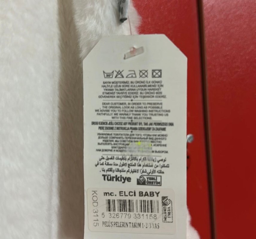 Kız Bebek Beyaz Kapüşonlu Kürk panço - Görsel 2