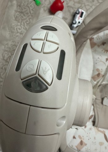 Bej ve Gri Bebek Müzikli bebek salıncak - Görsel 2