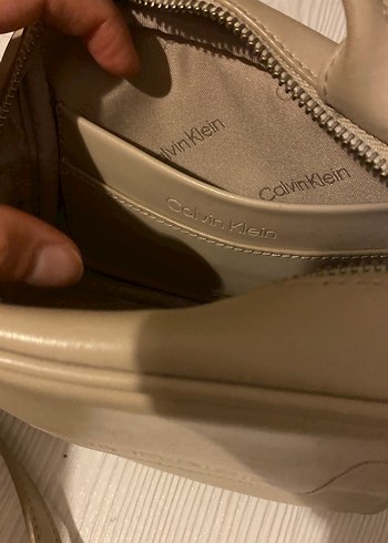 Bej Deri Kadın Çapraz Çanta - Görsel 6