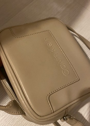 Bej Deri Kadın Çapraz Çanta - Görsel 9