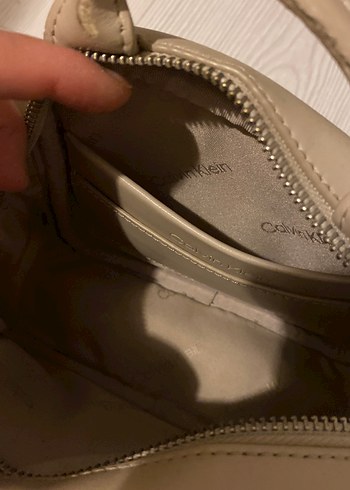 Bej Deri Kadın Çapraz Çanta - Görsel 7