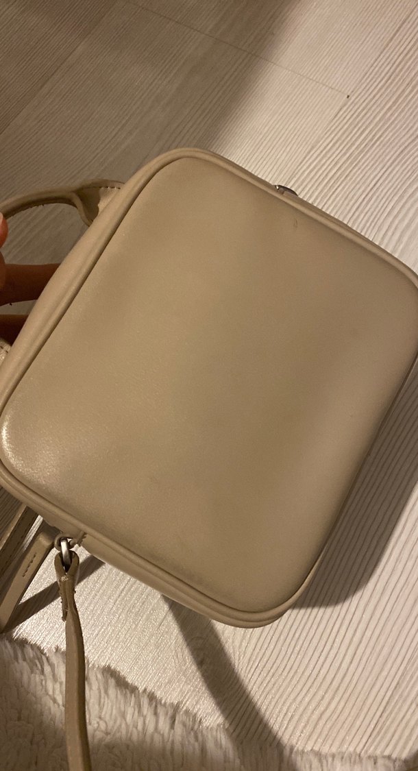 Bej Deri Kadın Çapraz Çanta - Görsel 4