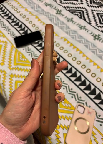 Parlak Bohem Tarzı Kahverengi Telefon Kılıfı - Görsel 3