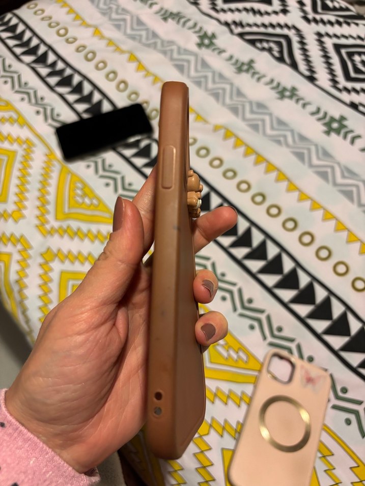 Parlak Bohem Tarzı Kahverengi Telefon Kılıfı - Görsel 3