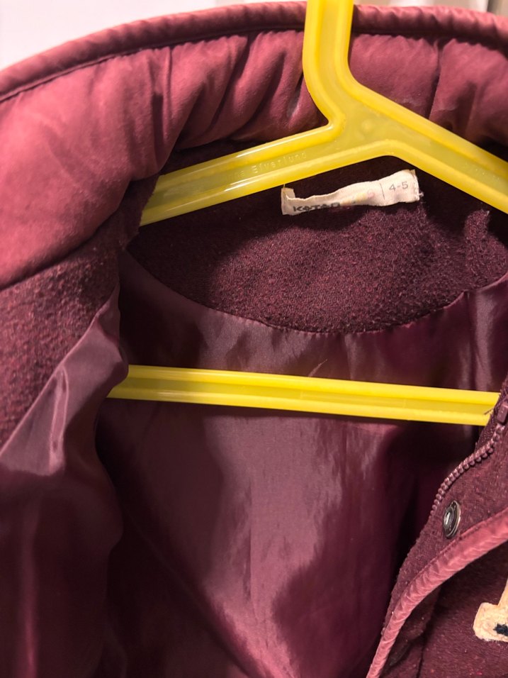 Bordo Erkek Çocuk Düğmeli Streetwear Mont - Görsel 3