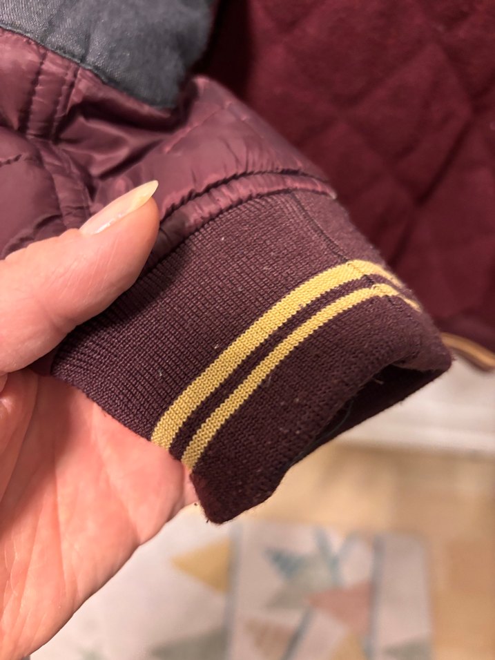 Bordo Erkek Çocuk Düğmeli Streetwear Mont - Görsel 5