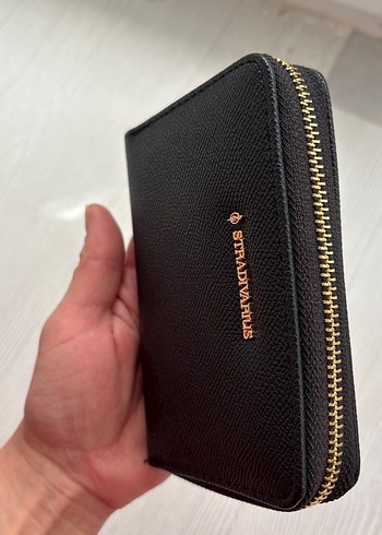 Altın Fermuarlı Yılan Desenli Deri Kadın Cüzdanı - Görsel 10