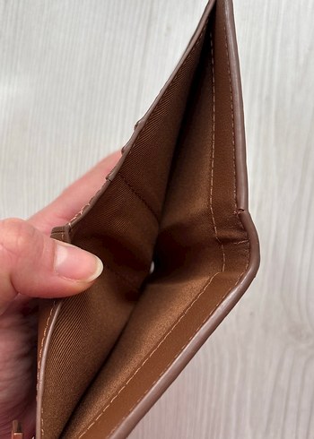 Kahverengi Deri Yılan Desenli Kadın Cüzdan - Görsel 7