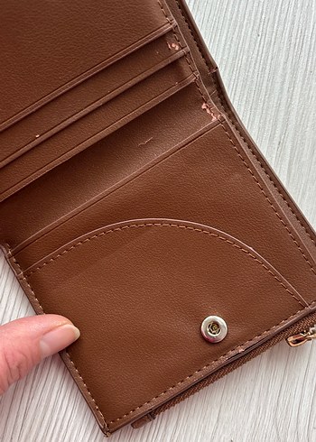 Kahverengi Deri Yılan Desenli Kadın Cüzdan - Görsel 3