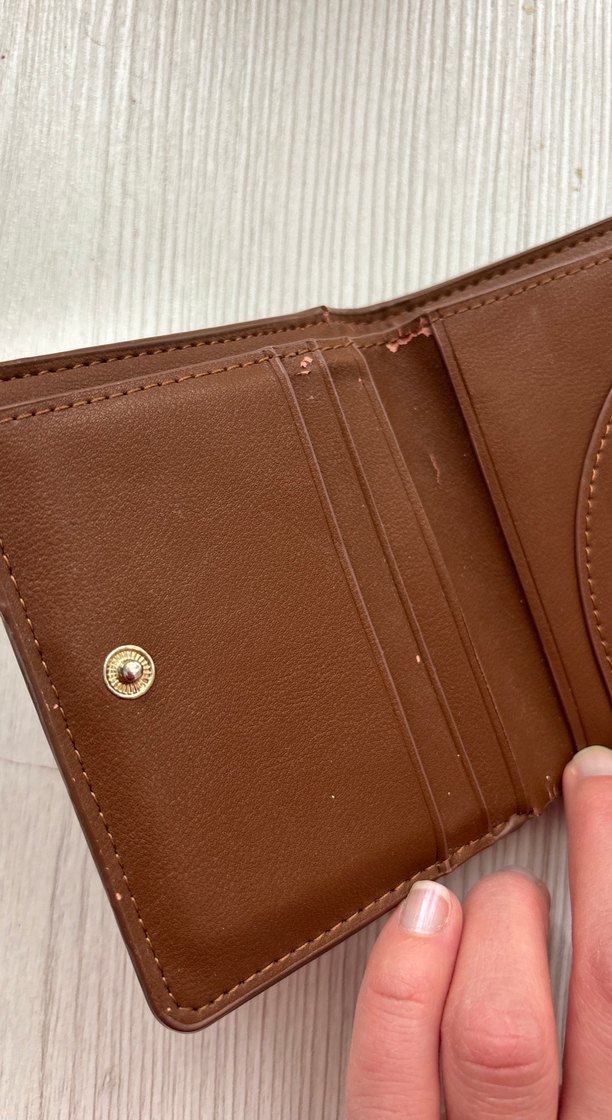 Kahverengi Deri Yılan Desenli Kadın Cüzdan - Görsel 2