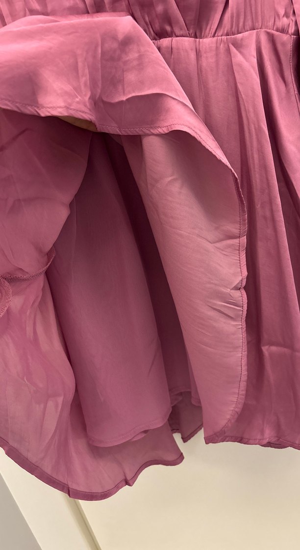 Mor Midi Bohem V Yaka Kadın Elbise - Görsel 2