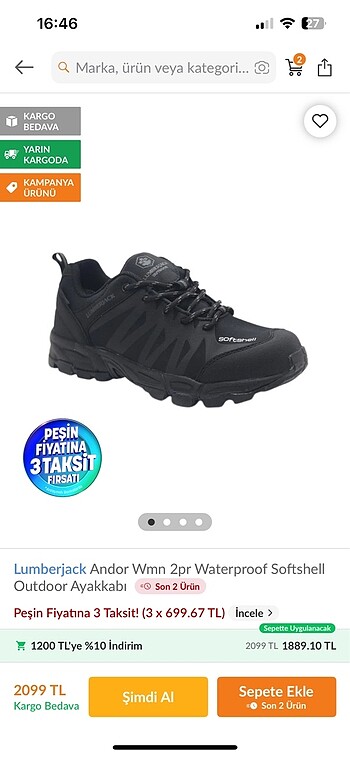 Lumberjack softshell kadın trecking sneaker ayakkabı