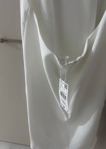 Mango Boyundan Bağlamalı Beyaz Elbise - Görsel 6