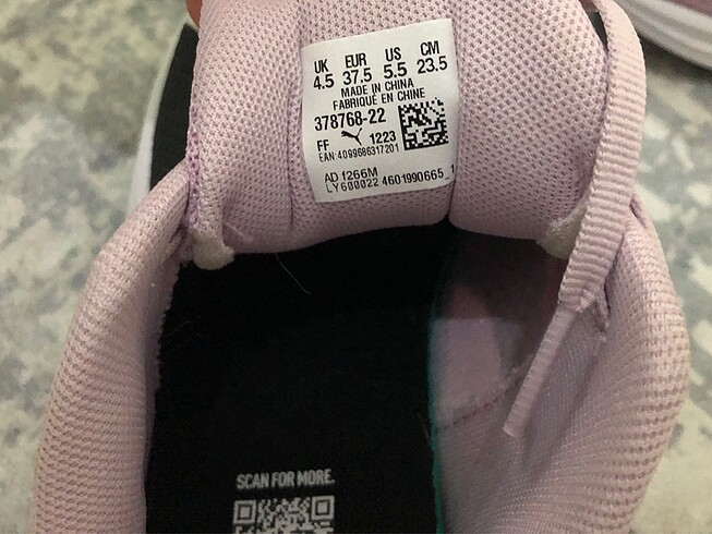 37,5 Beden pembe Renk Puma pembe spor ayakkabı