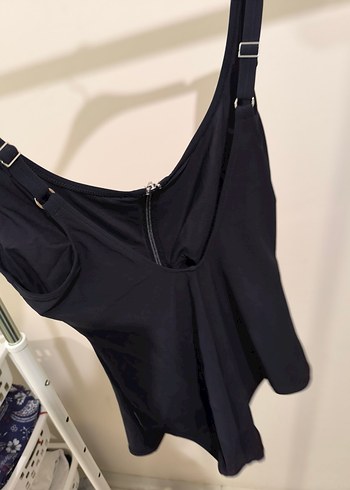 Fermuarlı Siyah Mini Kadın Mayo - Görsel 3