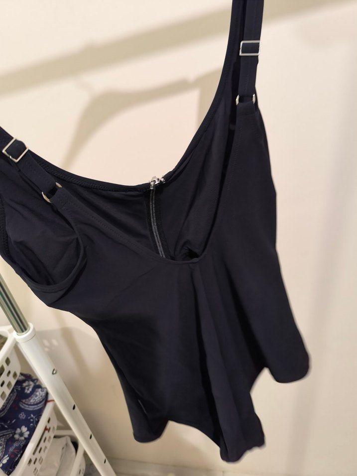 Fermuarlı Siyah Mini Kadın Mayo - Görsel 3