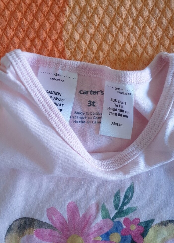 Carter's leoparlı t-shirt 3T - Görsel 3