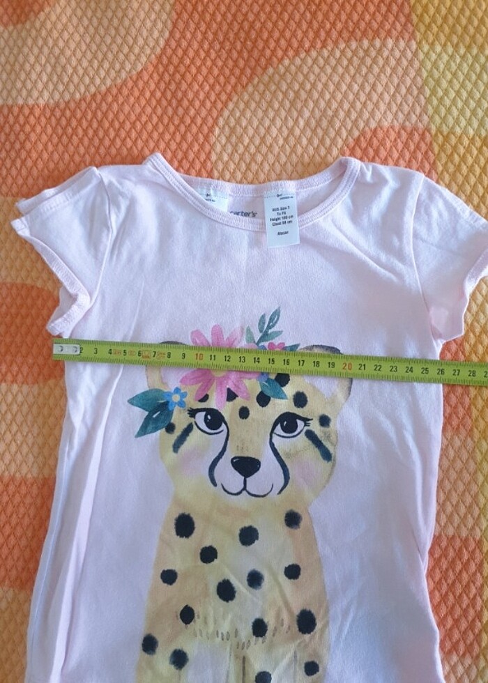 Carter's leoparlı t-shirt 3T - Görsel 2
