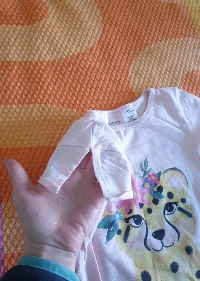 Carter's leoparlı t-shirt 3T - Görsel 5