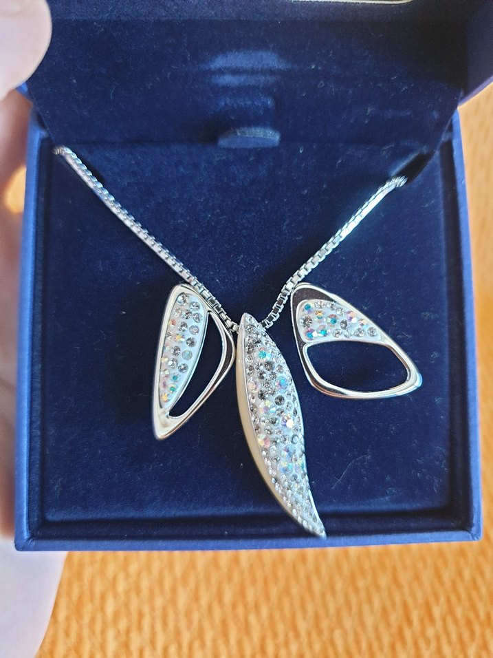 orijinal Swarovski Kadın Kolye ve küpe - Görsel 2