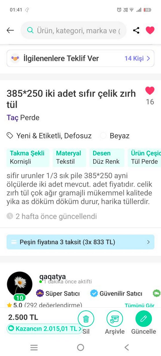 385*250 iki adet tül - Görsel 4