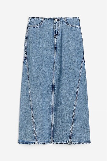 H&M Uzun Denim Kot Etek