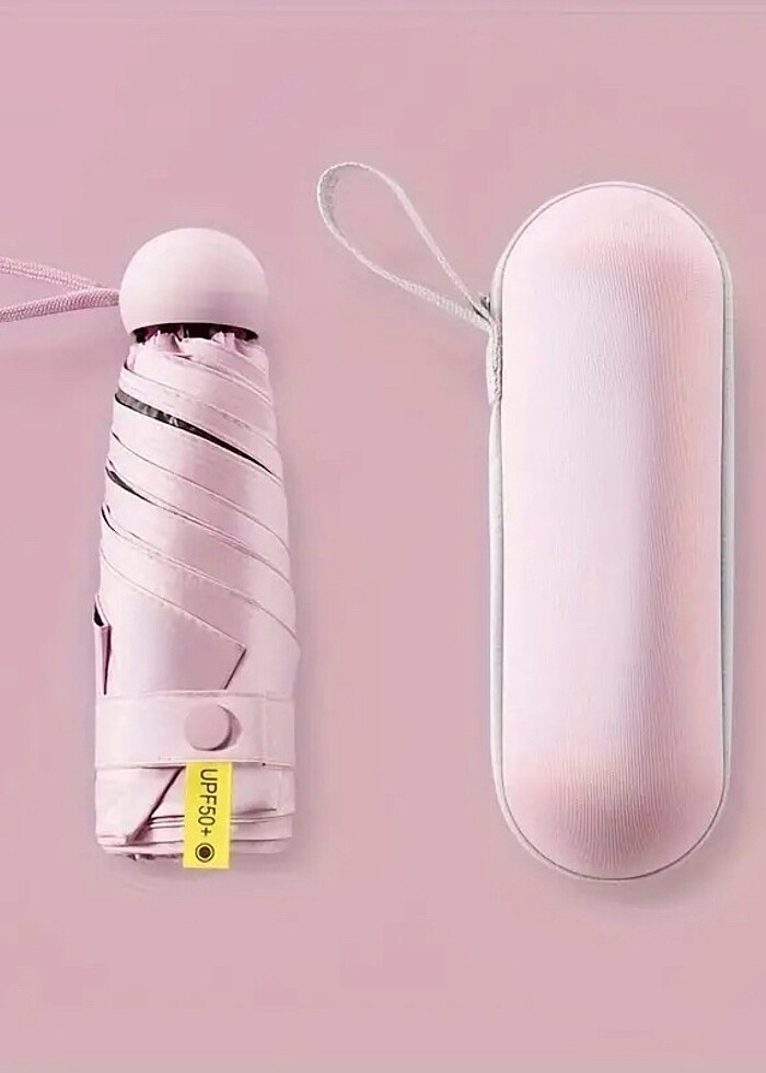 Pembe Mini Cep Boy Şemsiye - Görsel 2