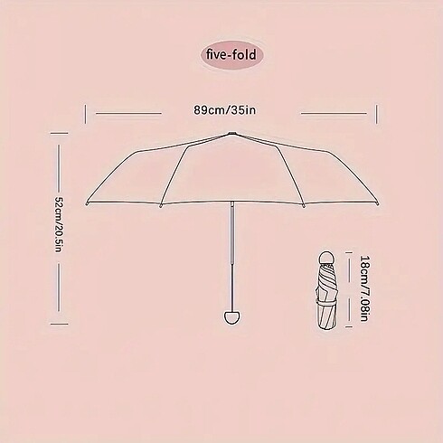 Cep boy mini şemsiye koruma kılıf hediyeli - Görsel 18