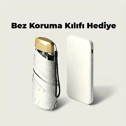 Cep boy mini şemsiye koruma kılıf hediyeli - Görsel 12