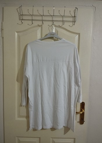 38 Beden beyaz Renk Beyaz uzun tunik sweatshirt
