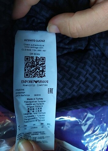 44 Beden Orijinal Emporio Armani bluz 